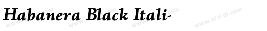 Habanera Black Itali字体转换